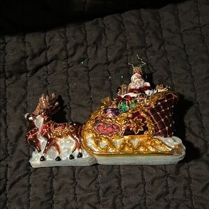 Christopher Radko Stellar Ride, Santa! Christmas Ornament